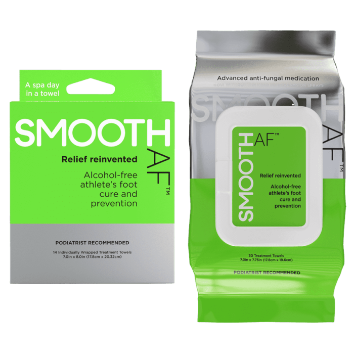 Smooth AF® Athlete's Foot Wipes Pouch Box Set